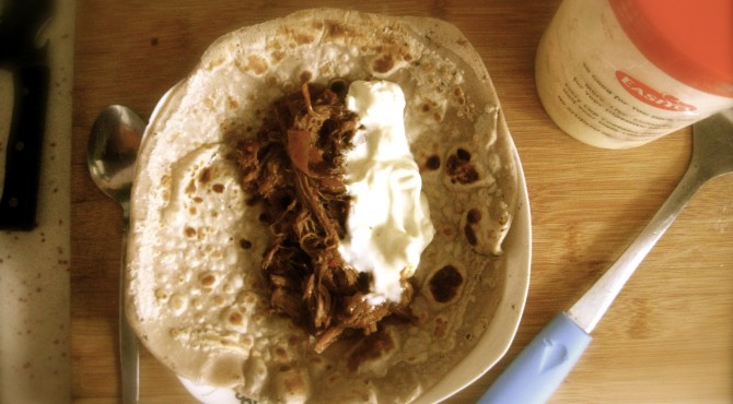 Lunch of champions: I ate mine with a blorp of home made yogurt. It was stunning.