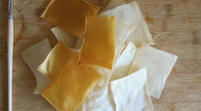 The darker ones are from the second batch, kept in 2 minutes longer as I was distracted by hanging laundry